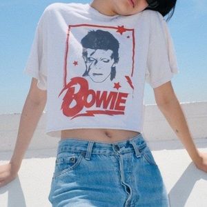 Brandy Melville Bowie Cropped Graphic Top
